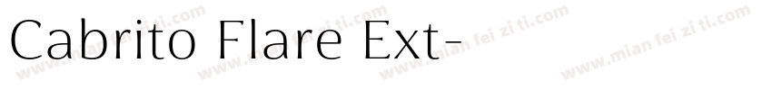 Cabrito Flare Ext字体转换